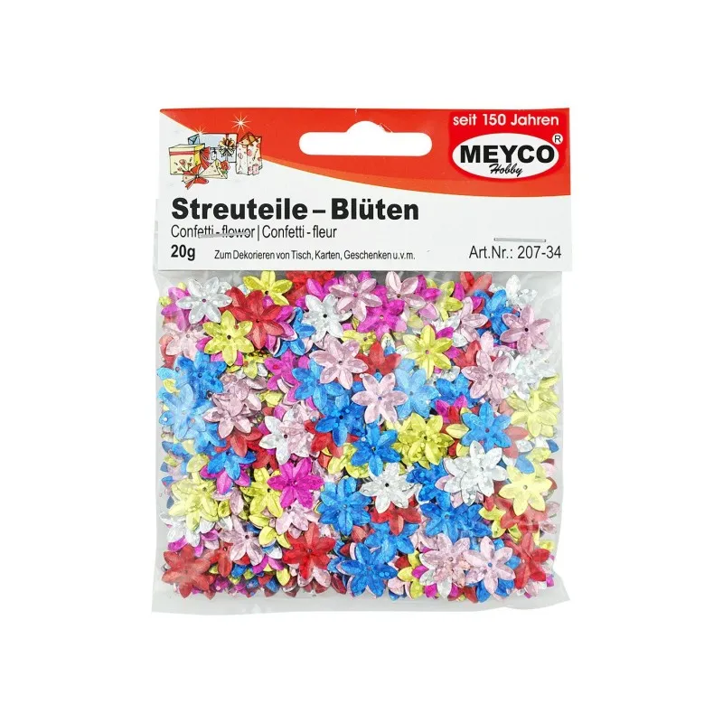 Meyco - Πούλιες, Μεταλιζέ Λουλούδια 20g 207-34