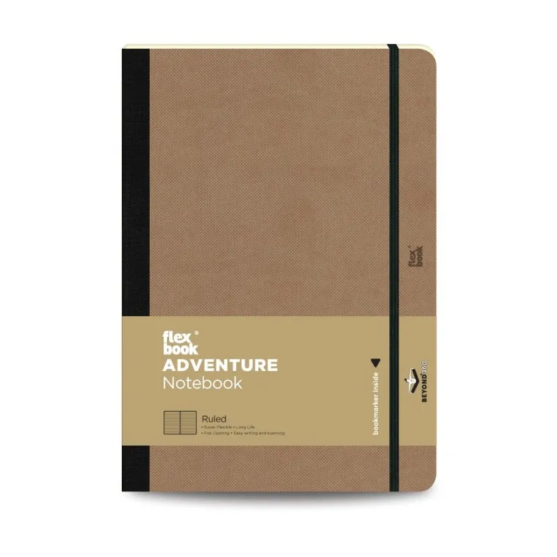 The Writing Fields - Σημειωματάριο Adventure 17x24 Ριγέ, Camel 21.00067