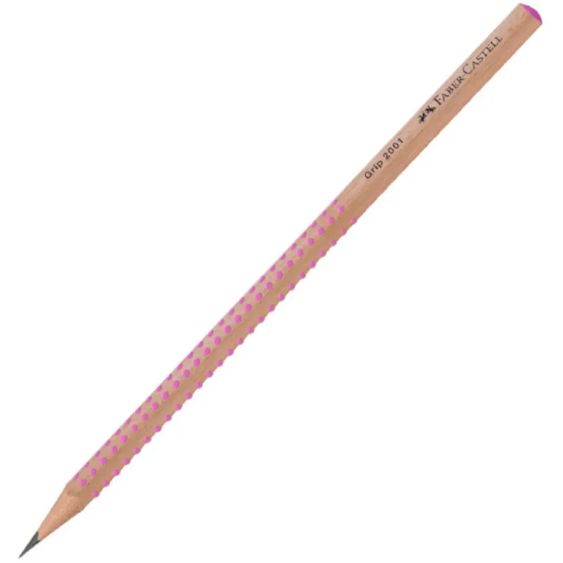 Faber Castell - Μολύβι Grip 2001, Φυσικό Ξύλο Ροζ 217052