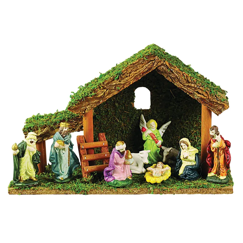 Lianos –  Ξύλινη Χριστουγεννιάτικη Φάτνη 34 x 11 x 21(h)cm 224099