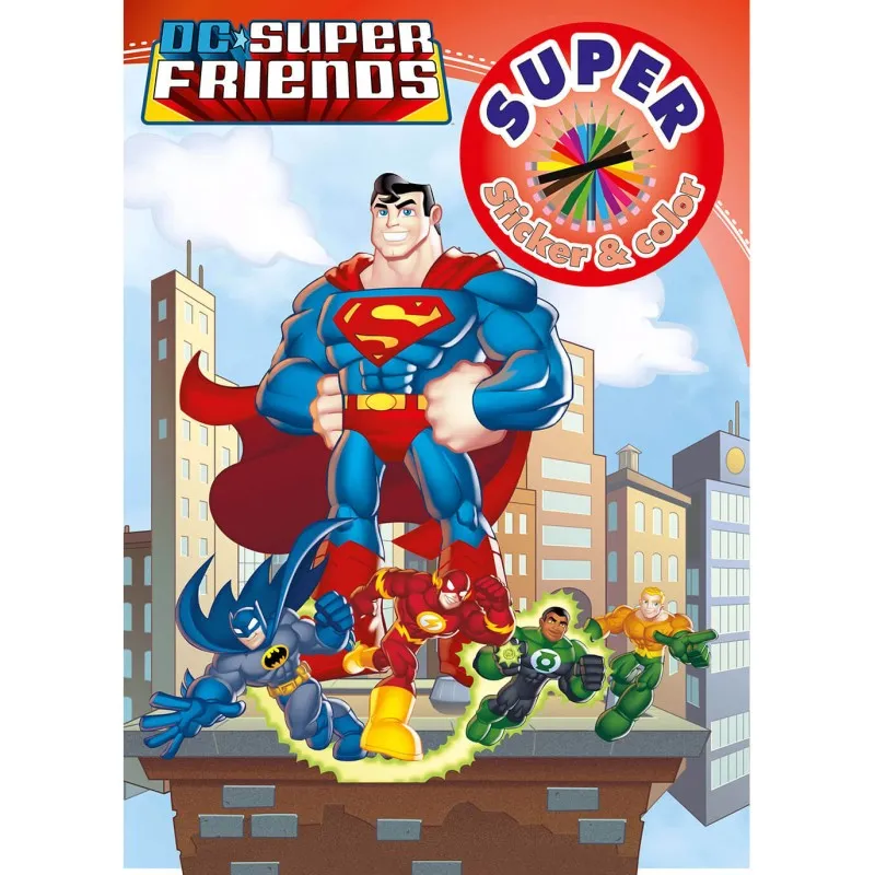 Βιβλίο Ζωγραφικής + Αυτοκόλλητα, DC Super Friends