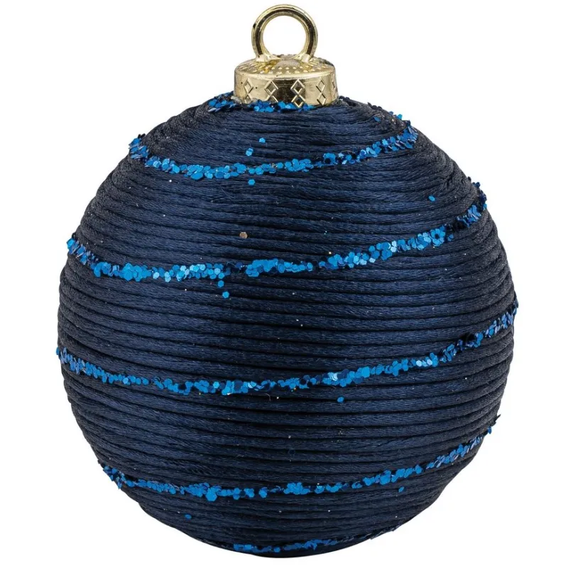Lianos - Μπλε Πλαστική Χριστουγεννιάτικη Μπάλα 8cm Σετ 6 Τμχ 23615