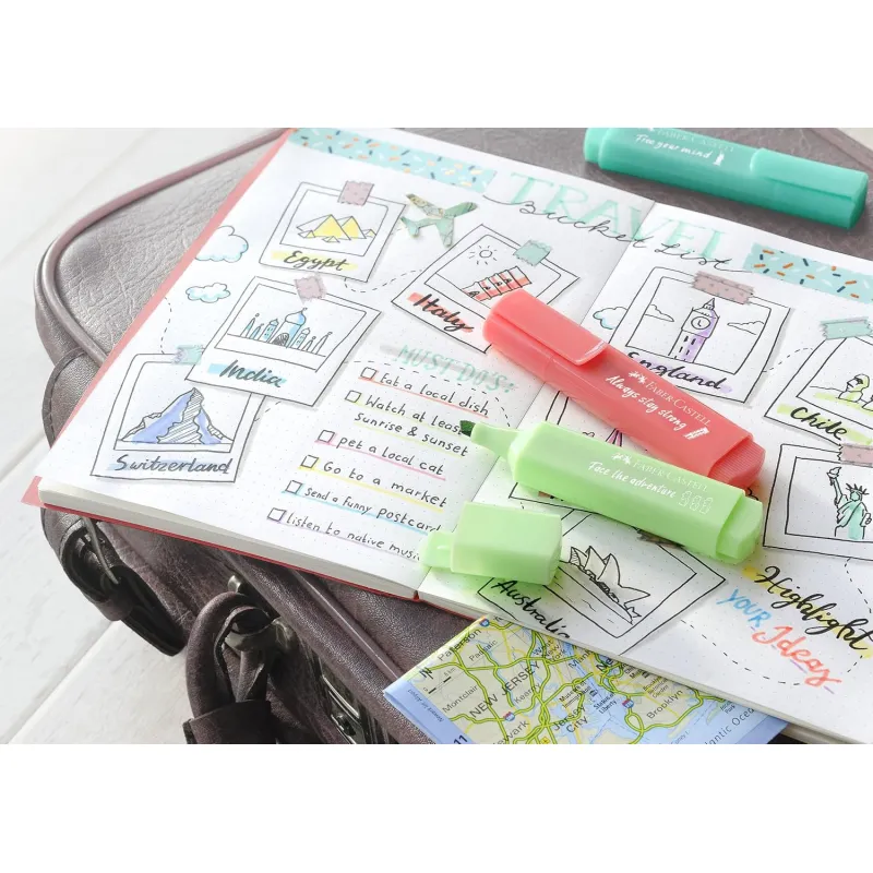 Faber Castell - Μαρκαδόρος Υπογράμμισης Textliner 1546 Pastel 4 Τμχ 254654