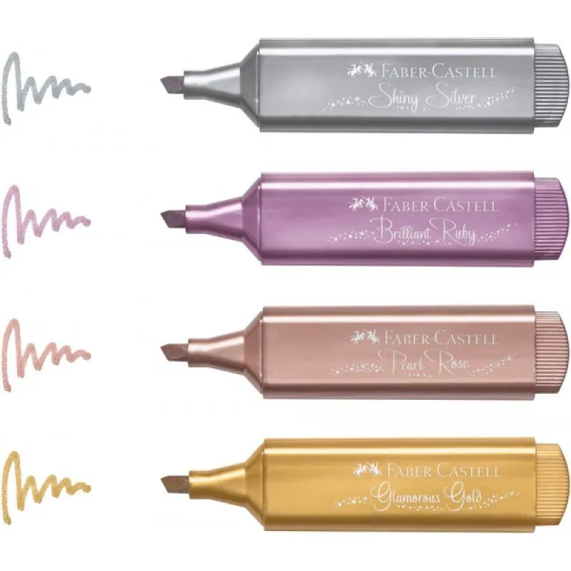 Faber Castell - Μαρκαδόρος Υπογράμμισης Textliner 1546 Metalic 4 Τμχ 254674