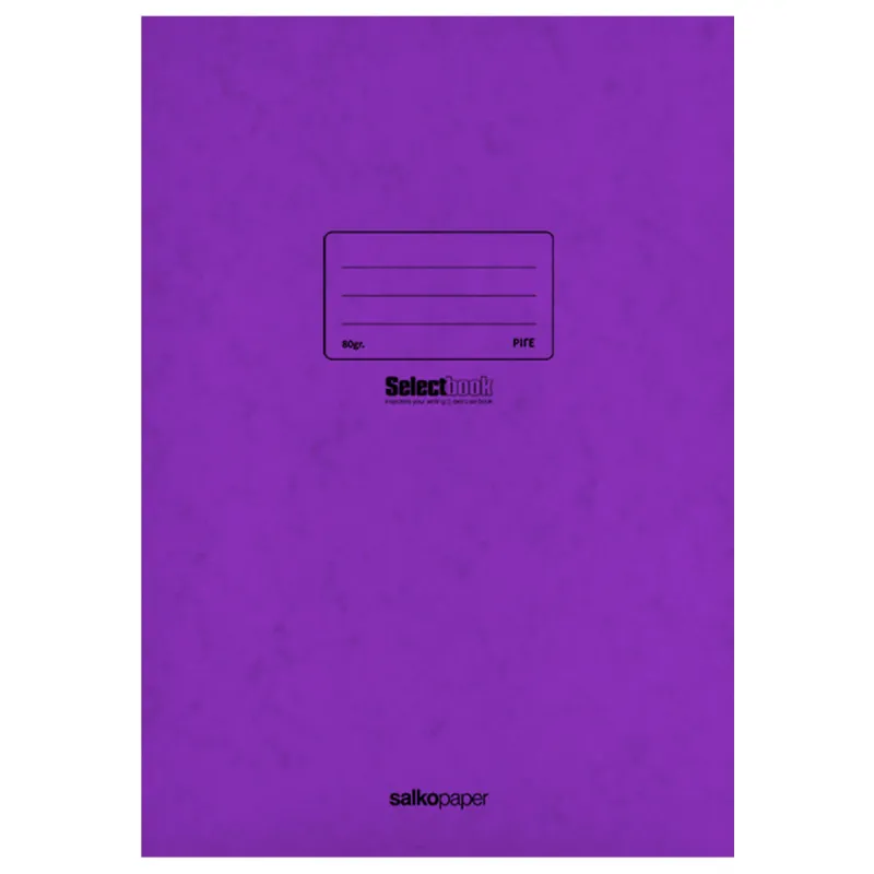 Salko Paper - Τετράδιο Καρφίτσα Prespan, Select Book A4, 40 Φύλλα Μωβ 2602