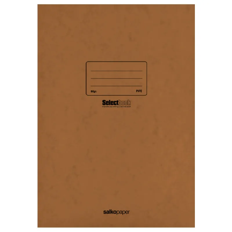 Salko Paper - Τετράδιο Καρφίτσα Prespan, Select Book A4, 40 Φύλλα Καφέ 2602
