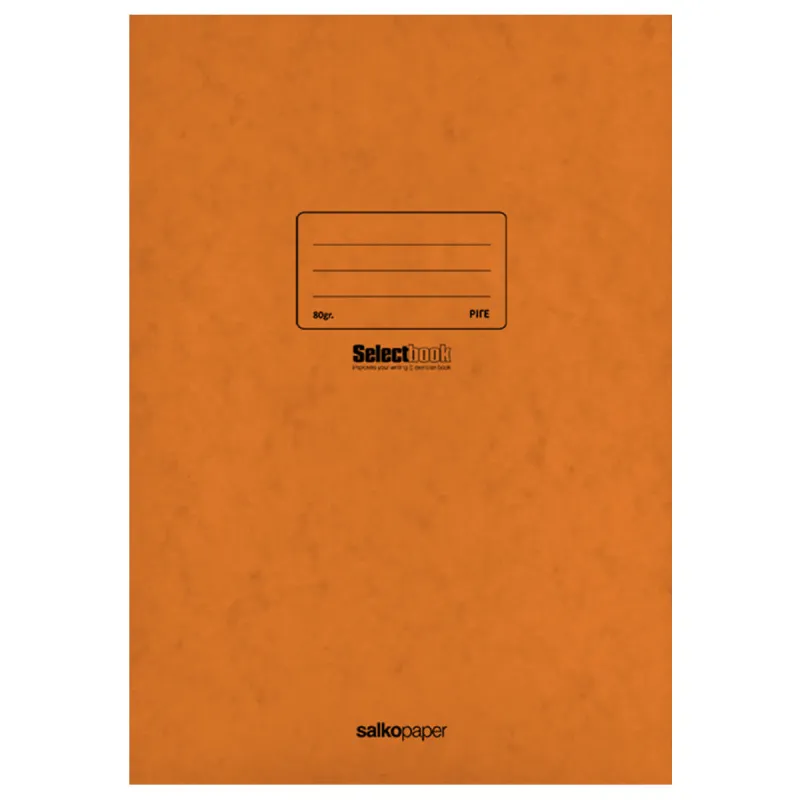 Salko Paper - Τετράδιο Καρφίτσα Prespan, Select Book A4, 40 Φύλλα Πορτοκαλί 2602