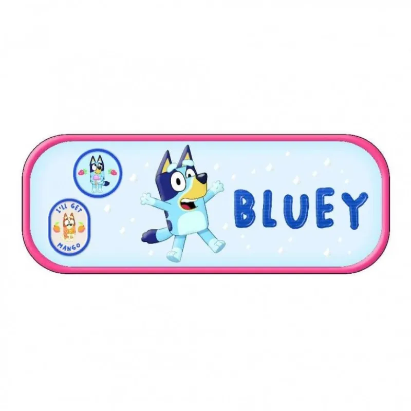 Graffiti - Κασετίνα Βαρελάκι Οβάλ 1 Φερμουάρ, Bluey Blue 260341