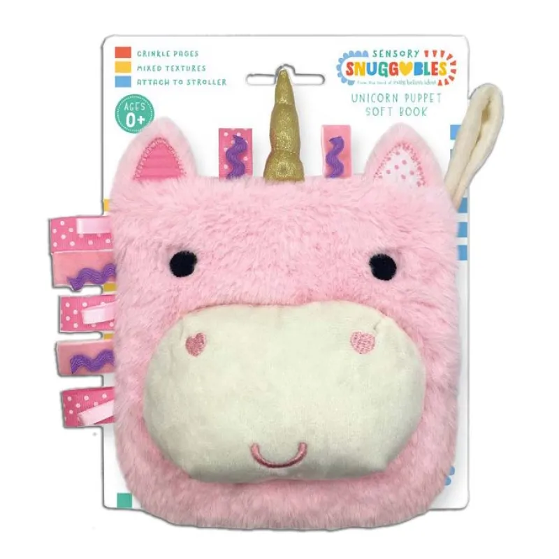 Sensory Snuggables - Unicorn Puppet Soft Book