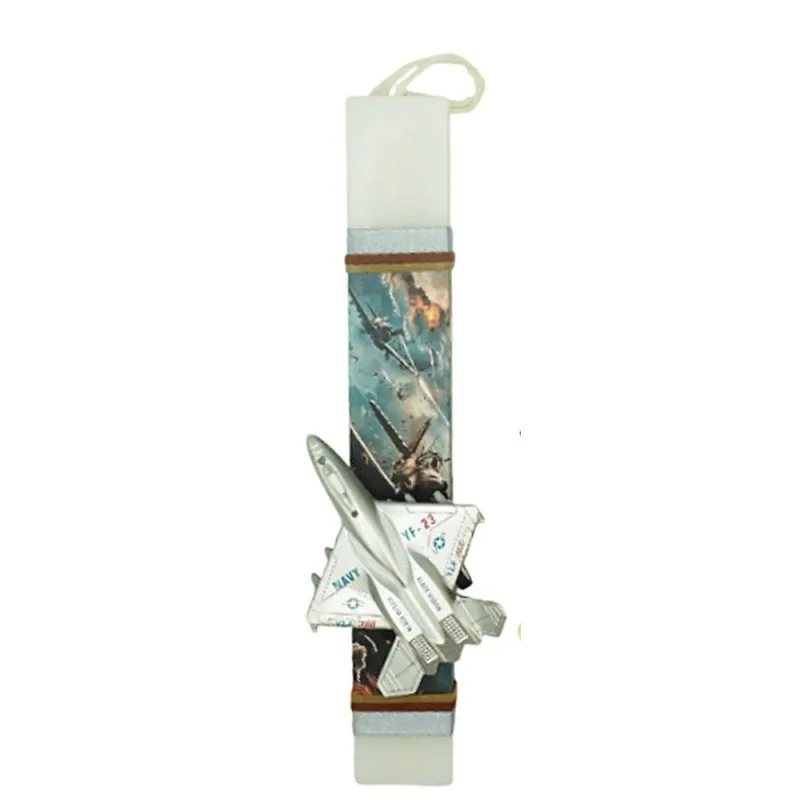 Dream Light - Λαμπάδα Μαχητικό Αεροπλάνο Ασημί 26944