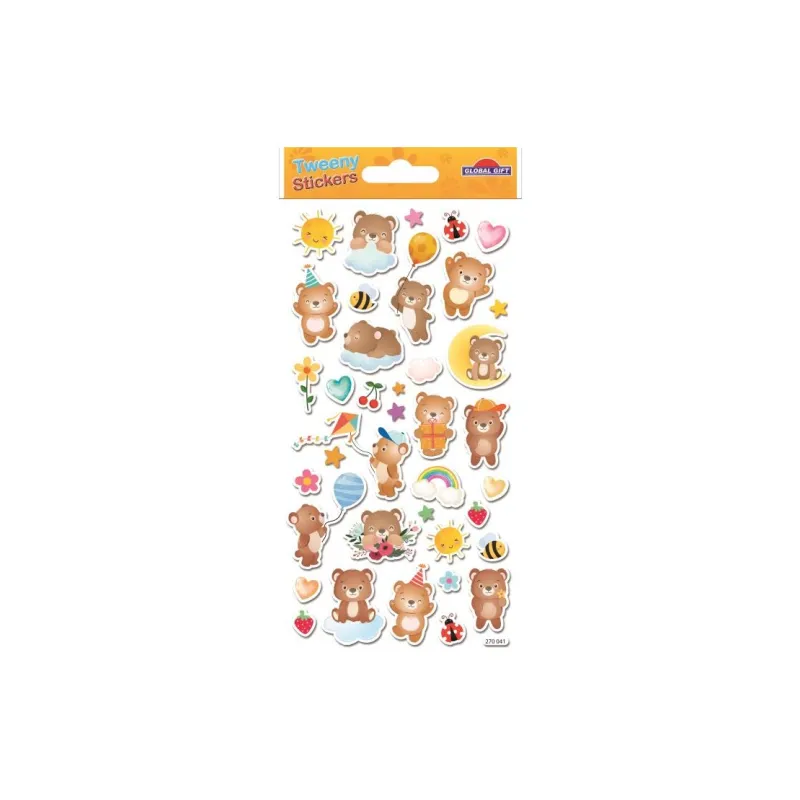 Global Gift - Tweeny Αυτοκολλητάκια Ανάγλυφα, Bears 270041