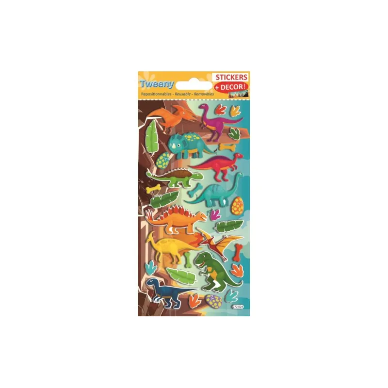 Global Gift - Tweeny Αυτοκολλητάκια Ανάγλυφα, Dinosaurs 272024