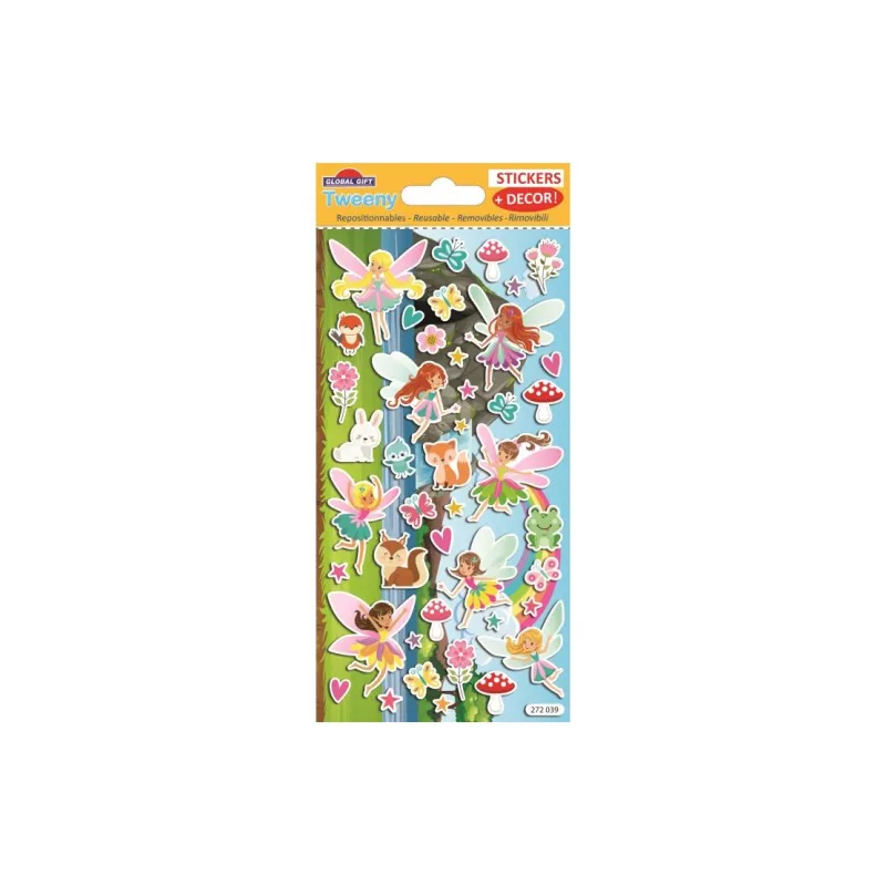 Global Gift - Tweeny Αυτοκολλητάκια Ανάγλυφα, Fairies 272039