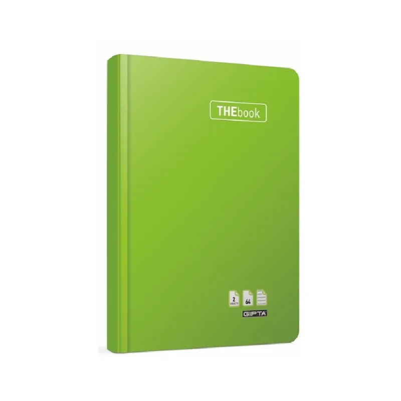 GIpta - Τετράδιο Βιβλιοδετημένο Λευκό, The Book B5, Light Green 17x24 96 Φύλλα 3-72-19