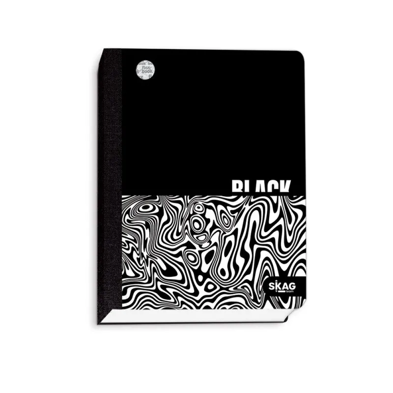 Skag - Ακαδημαϊκό Ημερολόγιο Flexbook, Ημερήσιο 2025-2026 Black & White 14x21cm 308021