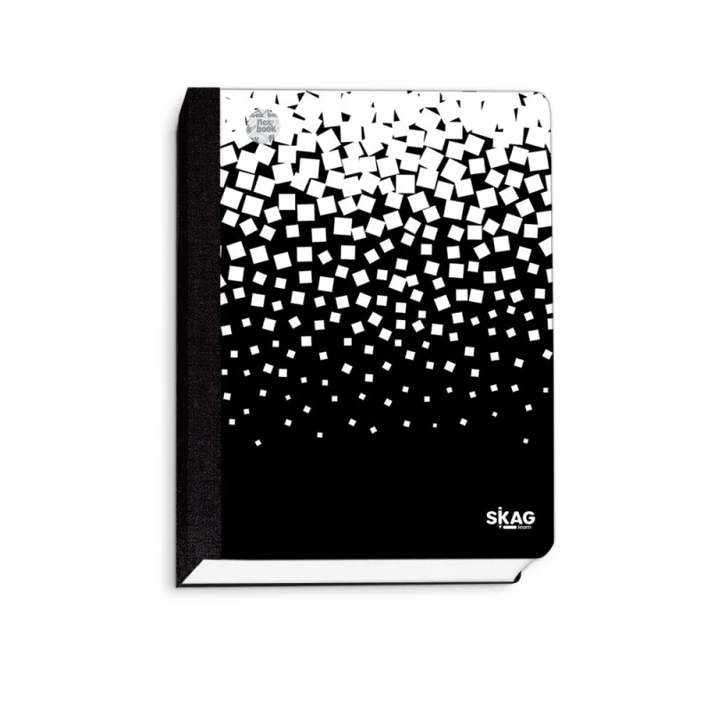 Skag - Ακαδημαϊκό Ημερολόγιο Flexbook, Ημερήσιο 2025-2026 Black & White 14x21cm 308021
