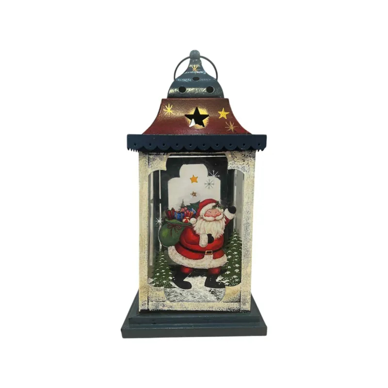 Νάκος ΑΒΕΕ – Διακοσμητικό Χριστουγεννιάτικο Φανάρι Με Άγιο Βασίλη 15x15x32εκ 3091812