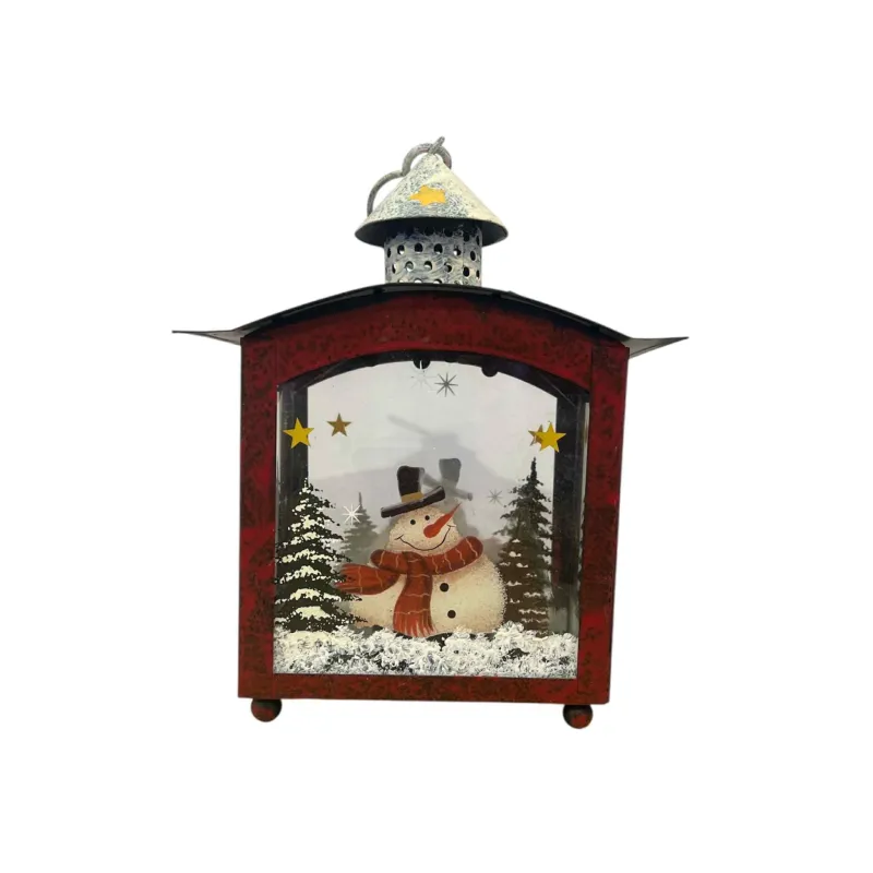 Νάκος ΑΒΕΕ – Διακοσμητικό Χριστουγεννιάτικο Φανάρι Με Χιονάνθρωπο 11x6x18εκ 3091814