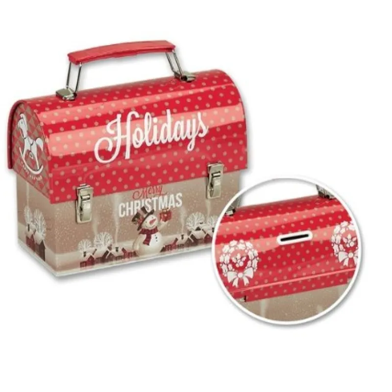 Νάκος ΑΒΕΕ - Μεταλλικό Κουτί Κουμπαράς Βαλιτσάκι, Χιονάνθρωπος 17x8.5x13εκ 3094133-2