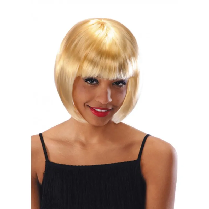 Funny Fashion - Περούκα Ξανθιά Καρέ Με Αφέλειες 02432