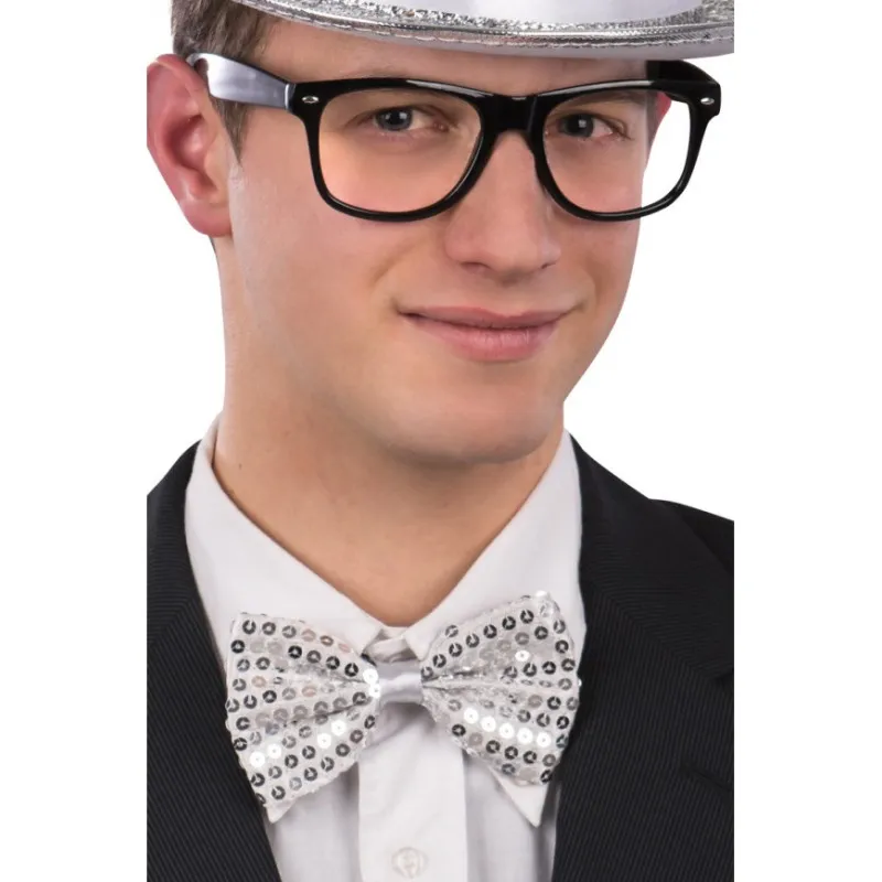 Carnival Toys - Παπιγιόν Ασημί Με Πούλιες 12cm 3856