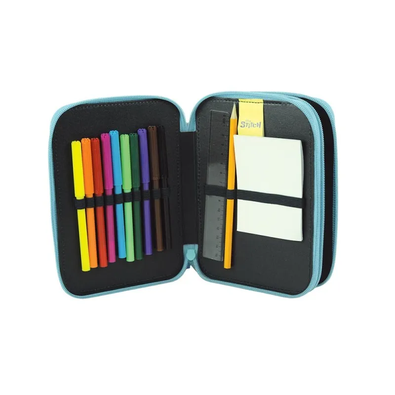 Gim – Κασετίνα Διπλή Γεμάτη, Stitch, Brush It Out 342-03100