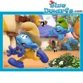 Trefl - Puzzle 4 in 1, Smurf Village 54/48/35/70 Pcs 34656