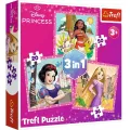Trefl – Puzzle 3 in 1 Disney Princess 20/36/50 Pcs 34875