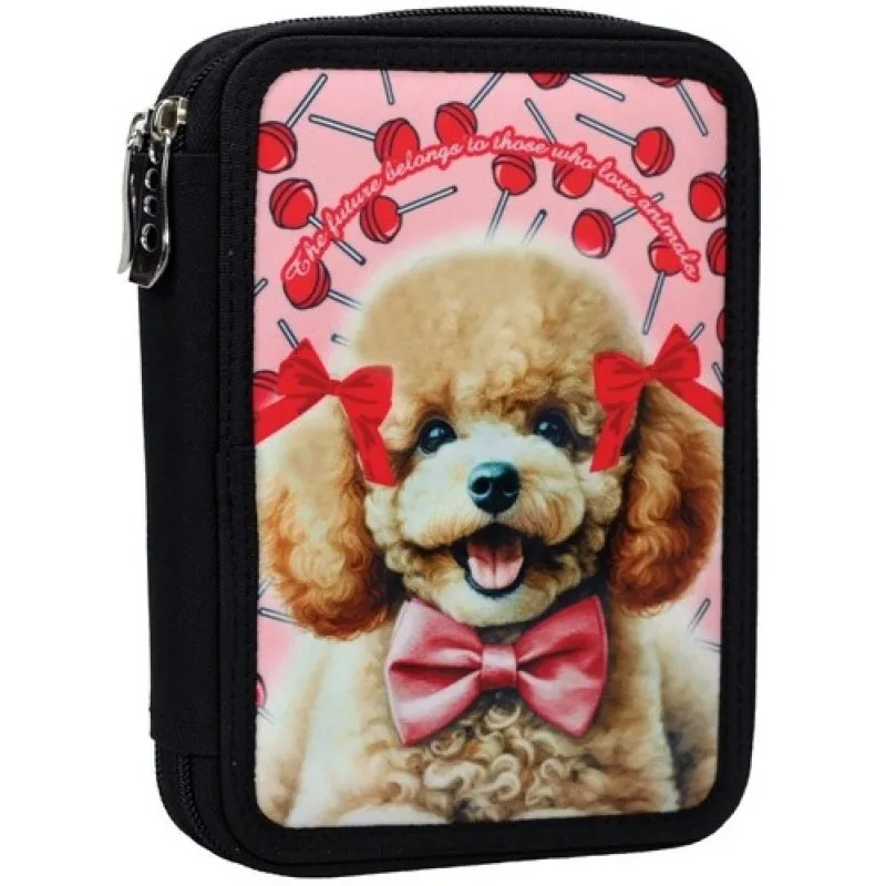 Back Me Up – Κασετίνα Διπλή Γεμάτη Love Poodle 357-21100