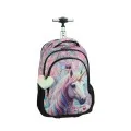 Back Me Up – Τσάντα Τρόλεϊ Δημοτικού 3 Θήκες, Pastel Unicorn 357-41074