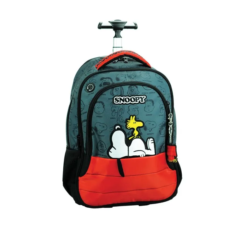 Back Me Up – Τσάντα Τρόλεϊ Δημοτικού 3 Θήκες, Snoopy, Peanuts 365-10074