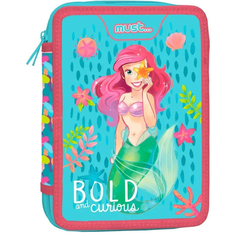 Diakakis - Κασετίνα Διπλή Γεμάτη Must, Disney Princess Ariel, Bold And Curious 564396