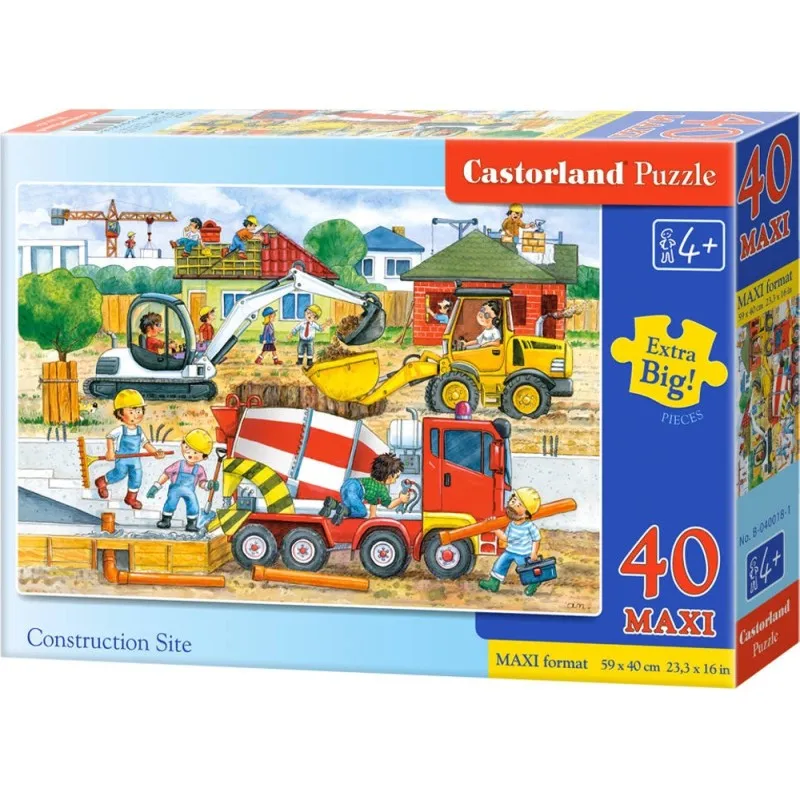Castorland - Puzzle Maxi, Construction Site 40 Pcs 40018