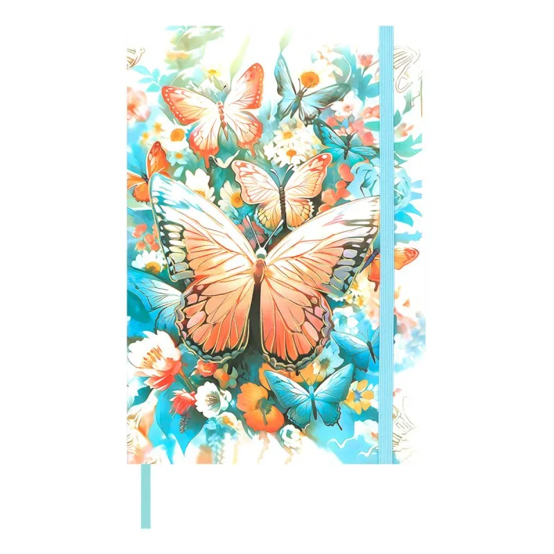 Salko Paper - Σημειωματάριο Δεμένο 9x14 Ριγέ, Butterfly Orange 4044
