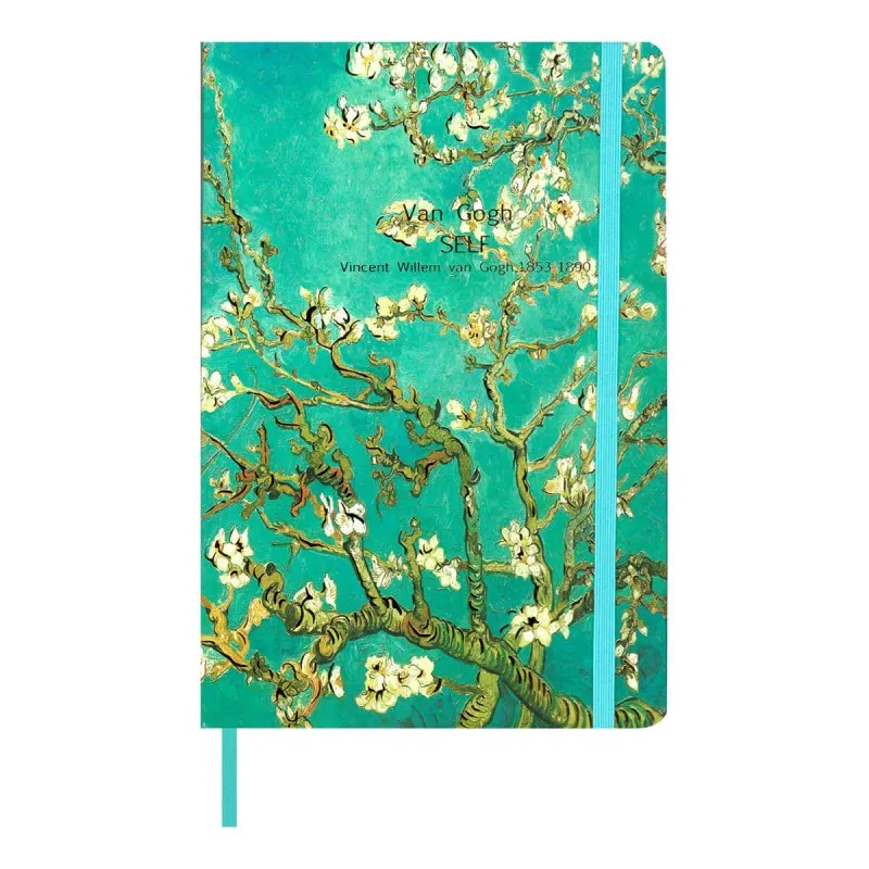 Salko Paper - Σημειωματάριο Δεμένο 9x14 Ριγέ, Van Gogh Almond Blossom 4048