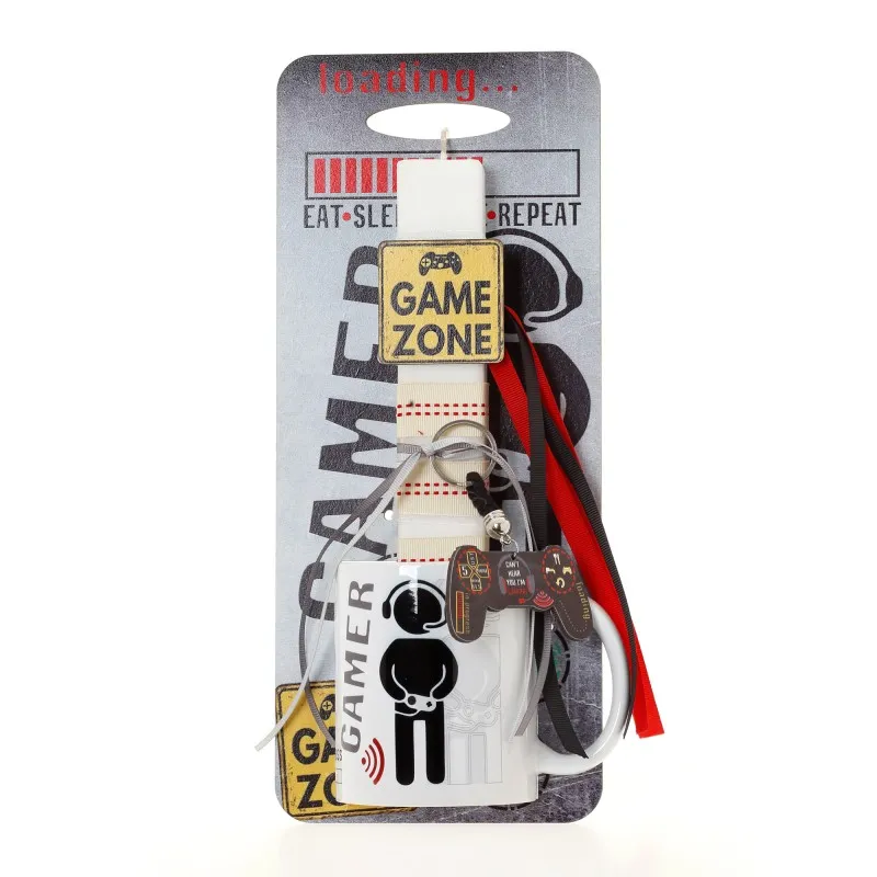 Ζήβας - Πασχαλινή Λαμπάδα Με Πλάτη Και Κούπα, Gamer Γκρι 41-1151K