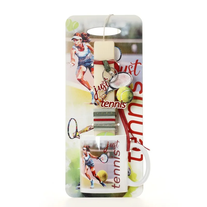 Ζήβας - Πασχαλινή Λαμπάδα Με Πλάτη Και Κούπα, Τέννις 41-1239K