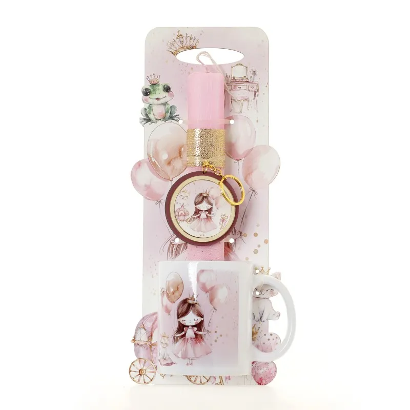 Ζήβας - Πασχαλινή Λαμπάδα Με Πλάτη Και Κούπα, Πριγκίπισσα Βάτραχος 41-1292K