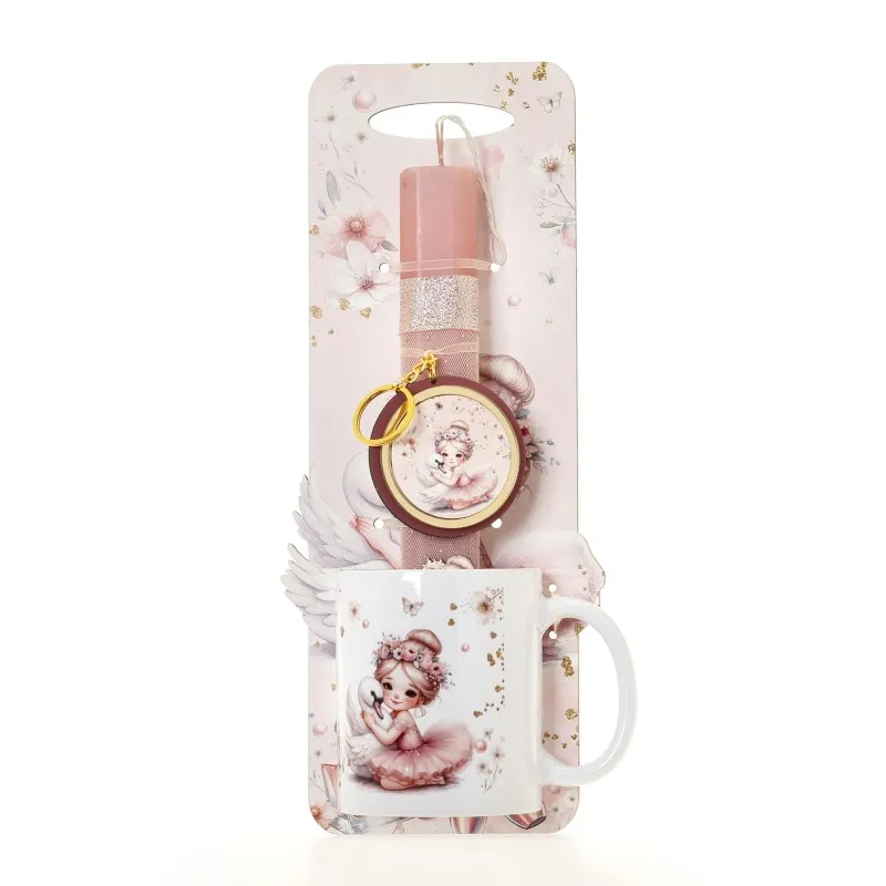 Ζήβας - Πασχαλινή Λαμπάδα Με Πλάτη Και Κούπα, Μπαλαρίνα Κύκνος 41-1295K