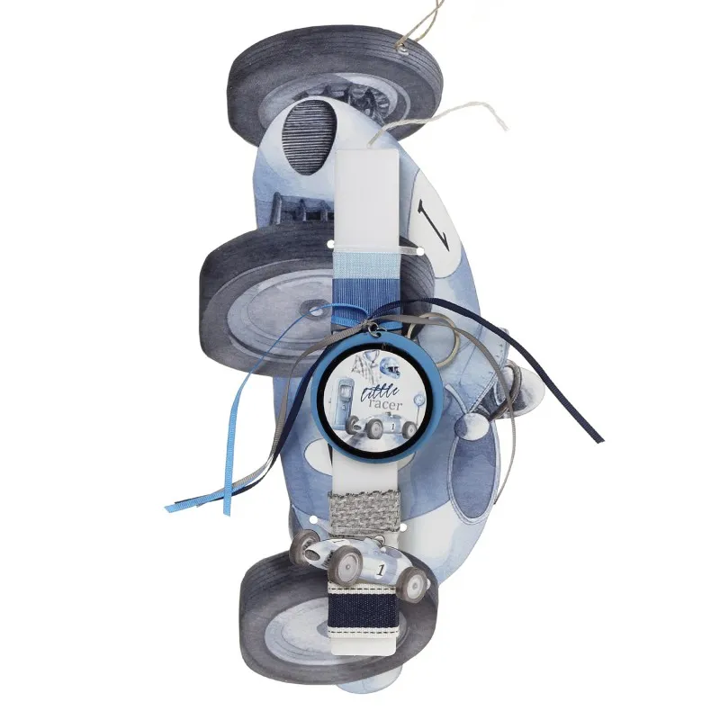 Ζήβας - Πασχαλινή Λαμπάδα Με Πλάτη, Κοπτικό, Όχημα Φόρμουλα 41-1314