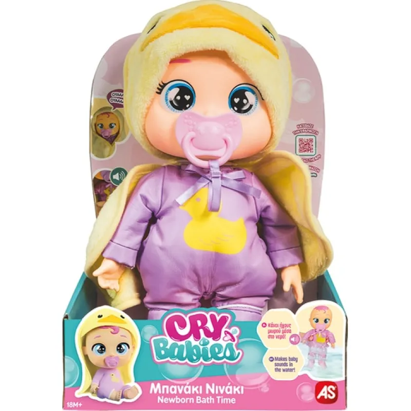 Cry Babies - Κλαψουλίνι, Μπανάκι Νινάκι, Διαδραστική Κούκλα Κλαίει Με Αληθινά Δάκρυα 4104-92118