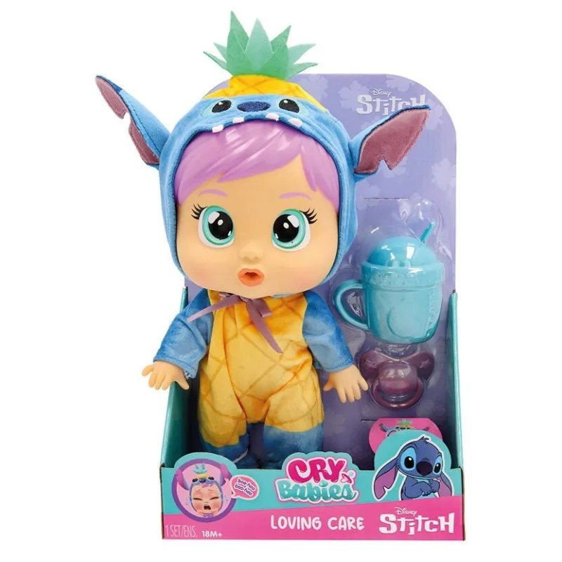 Cry Babies - Κλαψουλίνια Αγαπουλίνια - Διαδραστική Κούκλα Disney Κλαίει Με Αληθινά Δάκρυα, Stitch 4104-92931