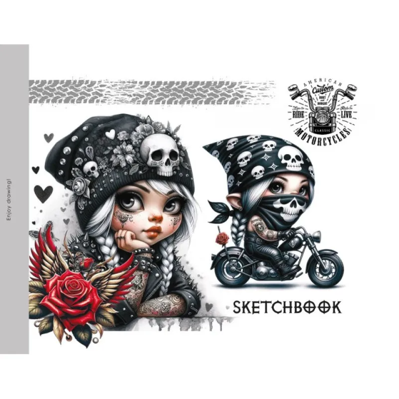 Company Fresh - Σημειωματάριο Sketchbook 20x14.3 εκ 24 Φύλλα, American Motorcycles 4120-24387