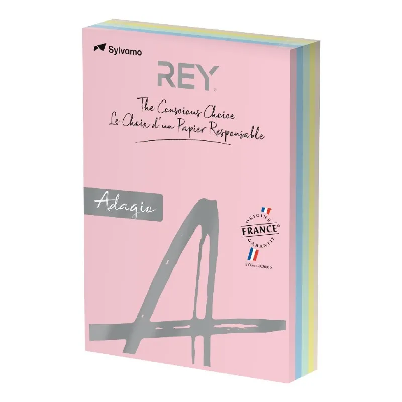 Sylvamo - Χαρτί Εκτύπωσης Rey Adagio, Mix Pastel A4 160gr 250 Φύλλα (1 Δεσμίδα) 42006