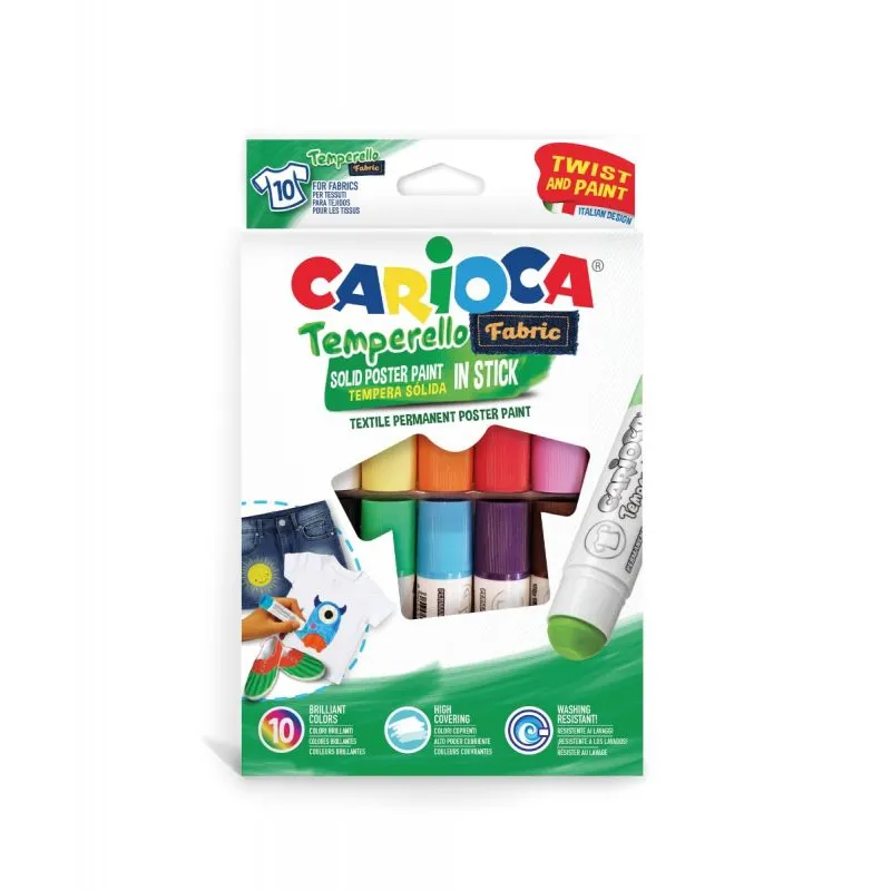 Carioca - Temperello Μαρκαδόροι Για Ύφασμα 10 Χρώματα 42324
