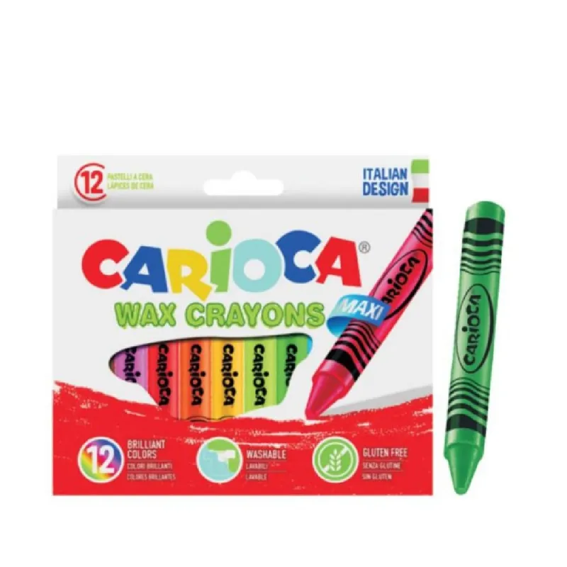 Carioca - Wax Crayons, Κηρομπογιές 12 Τμχ 42369