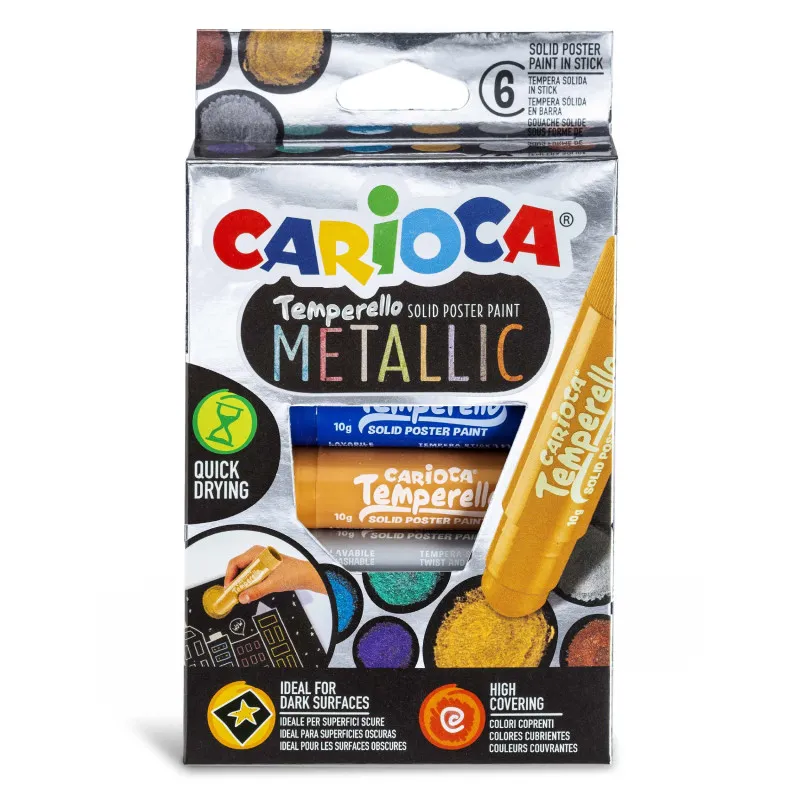 Carioca - Temperello Τέμπερα Σε Stick Metallic 6 Χρώματα 42674