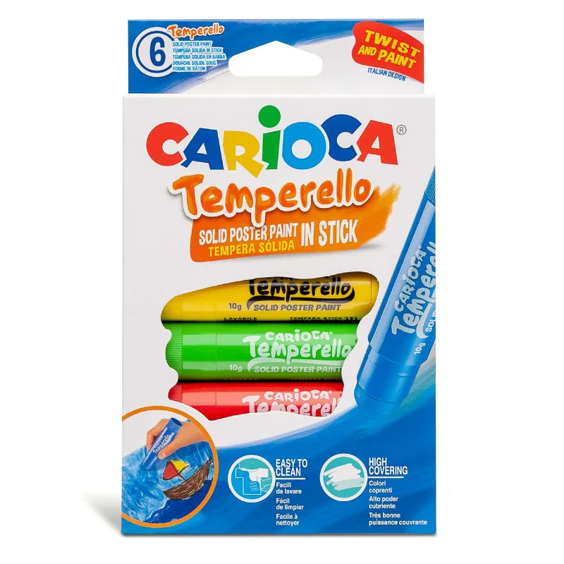 Carioca - Temperello Τέμπερα Σε Stick 6 Χρώματα 42739