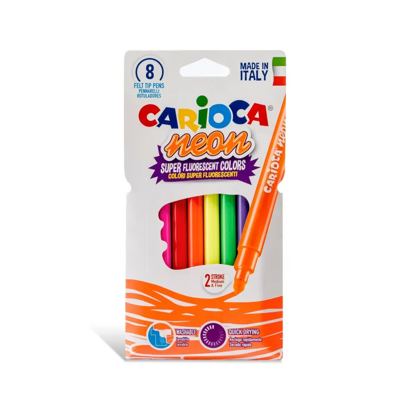 Carioca - Μαρκαδόροι Ζωγραφικής, Neon 8 Τμχ 42785