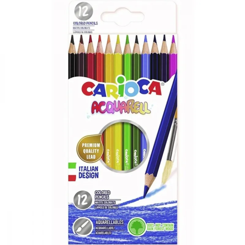 Carioca - Ξυλομπογιές Ακουαρέλας 12 Χρώματα 42857